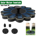 Fuente Solar Primavera de Jardín | 5 Boquillas Intercambiables | Ahorro Energético y Sin Mantenimiento | Para estanque, baño de aves y balcón
