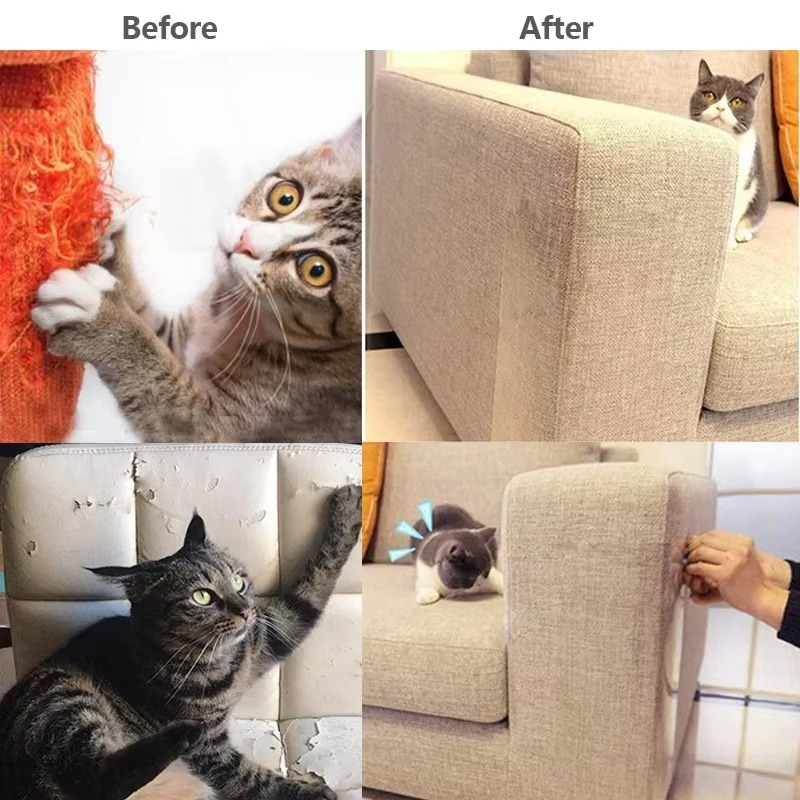 Escudo Autoadhesivo para Rasguños de Gato en Muebles - 6.5ft/9.8ft
