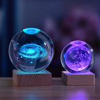 GalaxyGlow - Lámpara Decorativa del Universo en 3D con Cristales