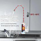 Grifo de Cocina Eléctrico con Agua Caliente Instantánea, 3000W, 30-60°C