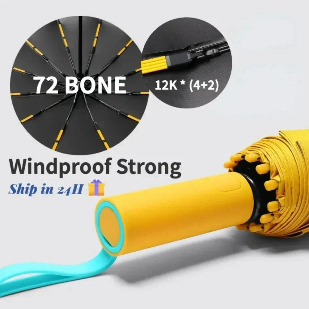 WeatherGuard – Paraguas de bolsillo resistente al viento y al agua