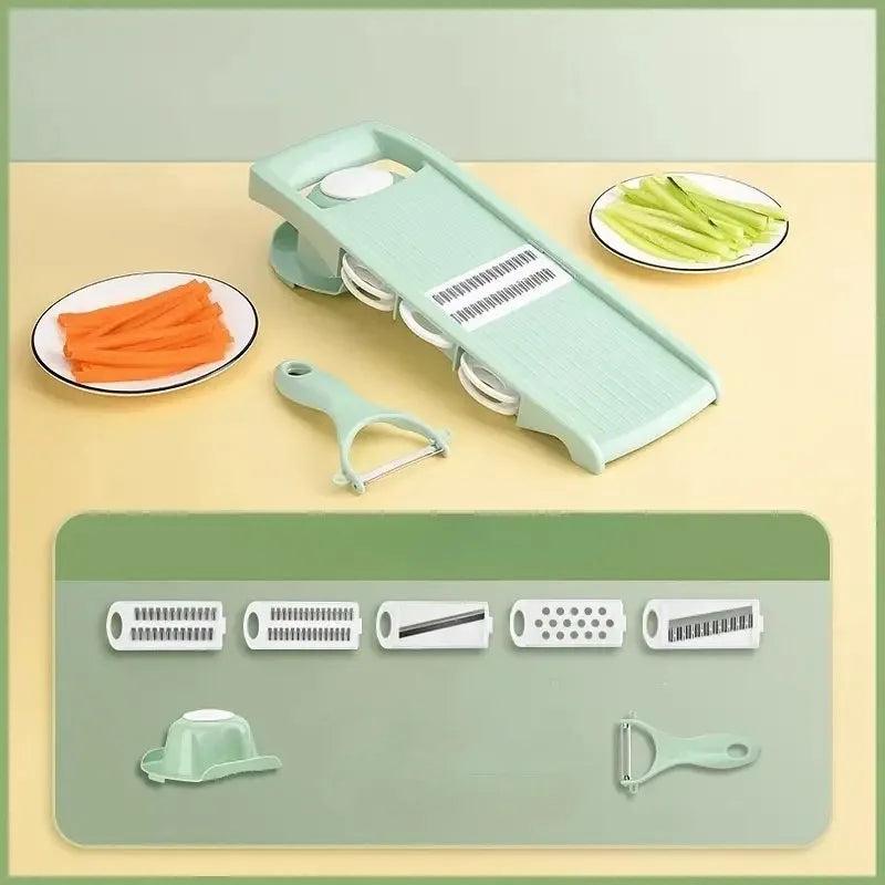 SlicePro – Mandolina multifuncional para verduras y frutas con mango