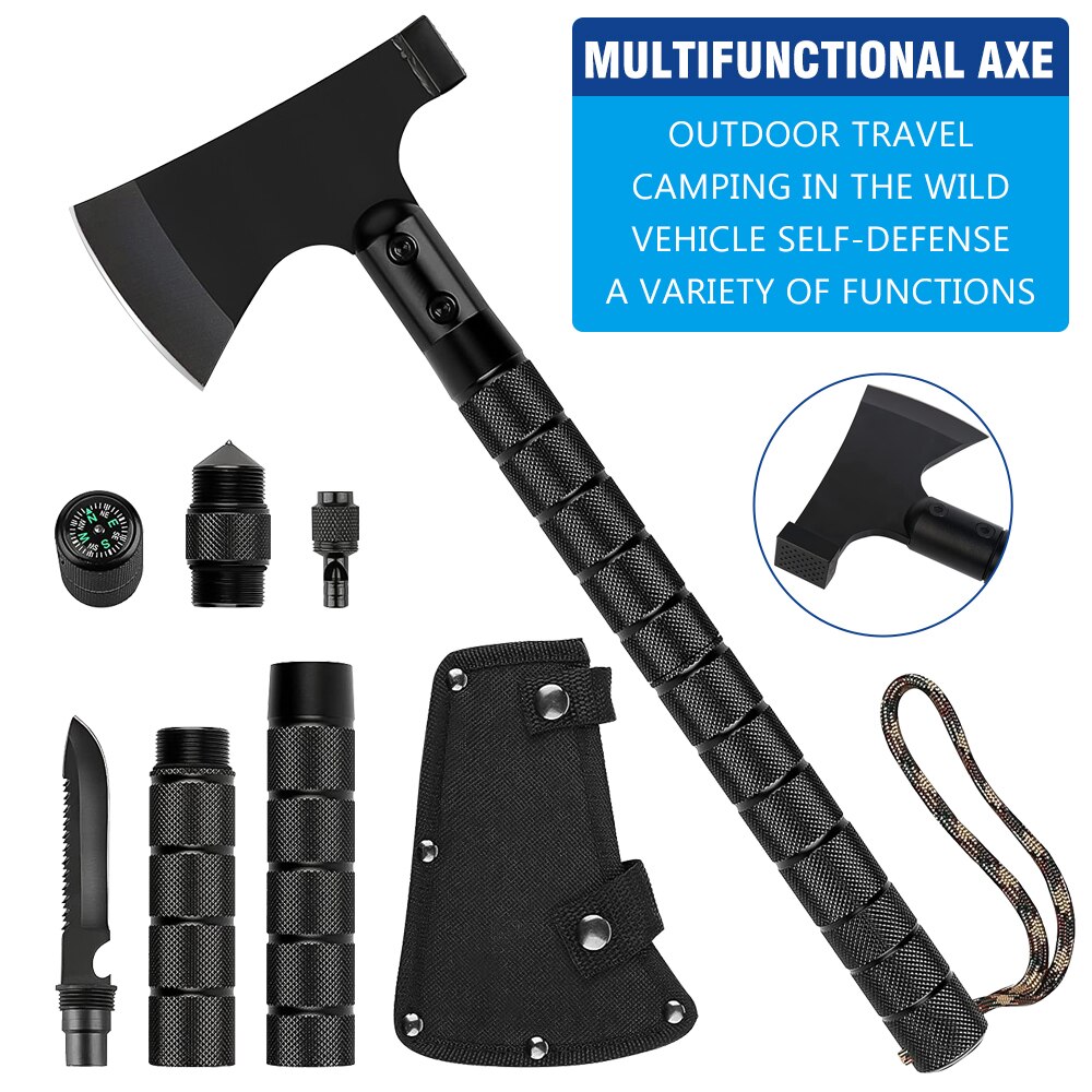 Hacha de Camping Plegable de Supervivencia Multidireccional