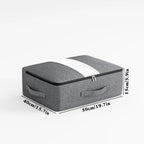 Livono Bolsa de Almacenamiento | Extra Grande y Plegable | Con Ventana Transparente y Cremallera | Tela Cationica Gris