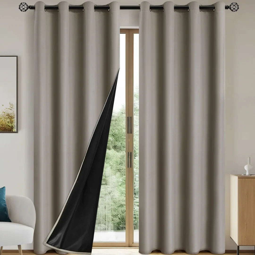 LUXEDRAPE - Cortinas Modernas 100% Opacas con Forro Revestido para Dormitorio y Sala de Estar