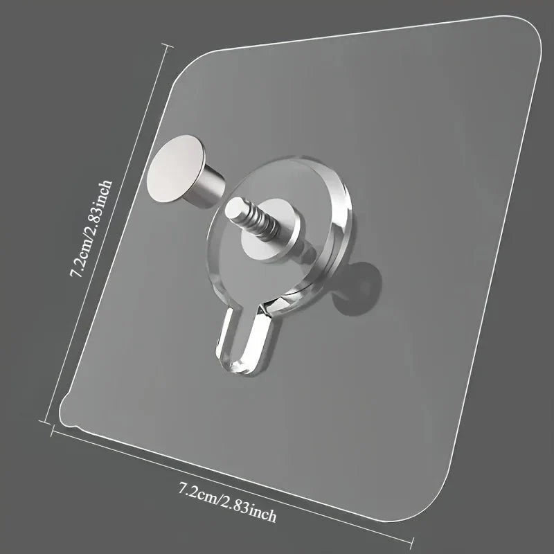 TRACELESS – Ganchos de pared sin residuos 10 piezas transparentes y fuertes