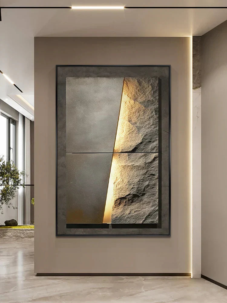Nueva Lámpara de Pared de Porcelana LED con Textura de Roca