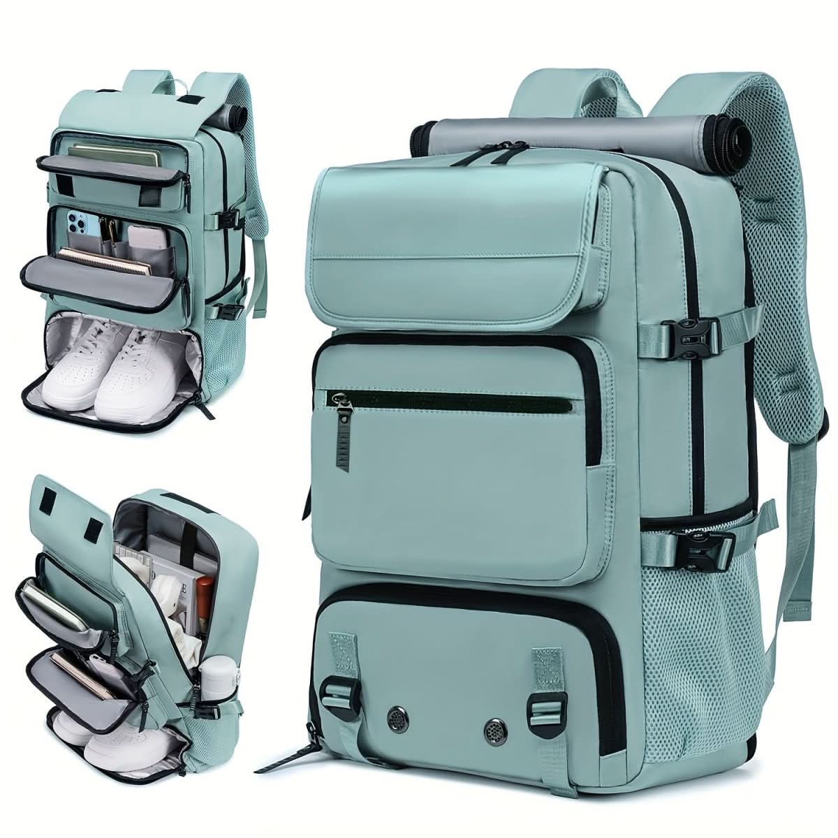 TRAVELMAX Pack – Gran mochila de viaje impermeable con puerto USB