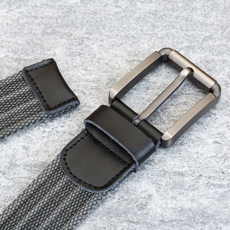 Cinturón de Lona para Hombre – Banda Ajustable Casual a Rayas