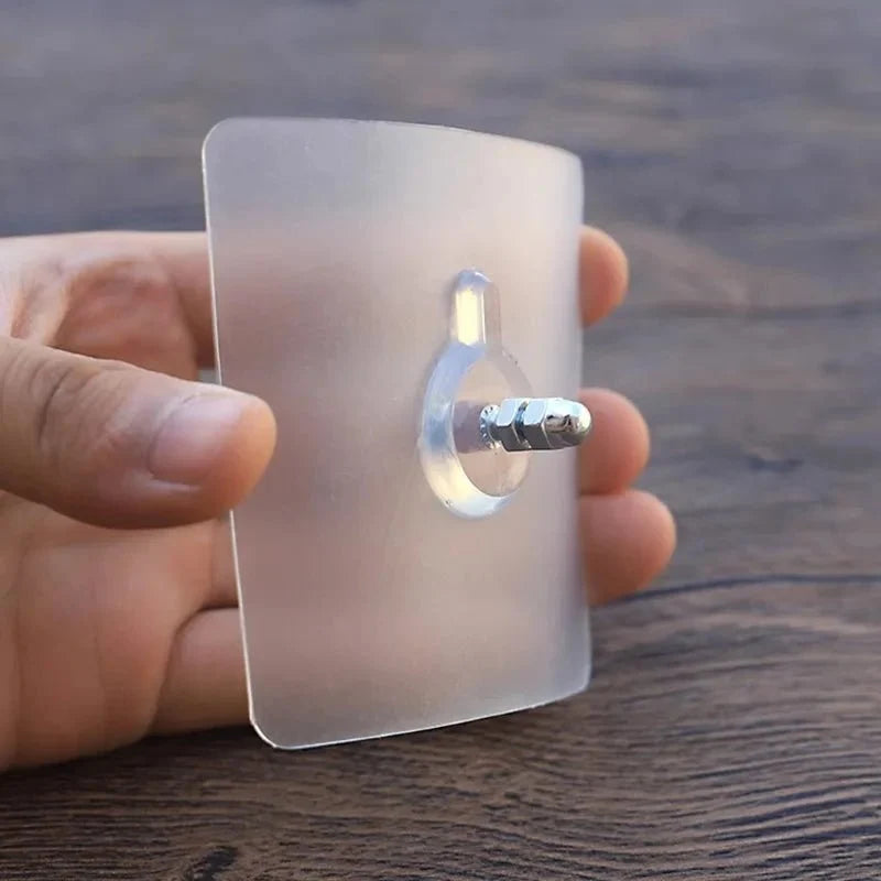 TRACELESS – Ganchos de pared sin residuos 10 piezas transparentes y fuertes