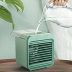 Coolivio Mini AirCooler | Ventilador portátil 3 en 1 con USB, humidificación y función de enfriamiento | 3 velocidades | Batería de 2500 mAh | Para oficina, viajes y hogar