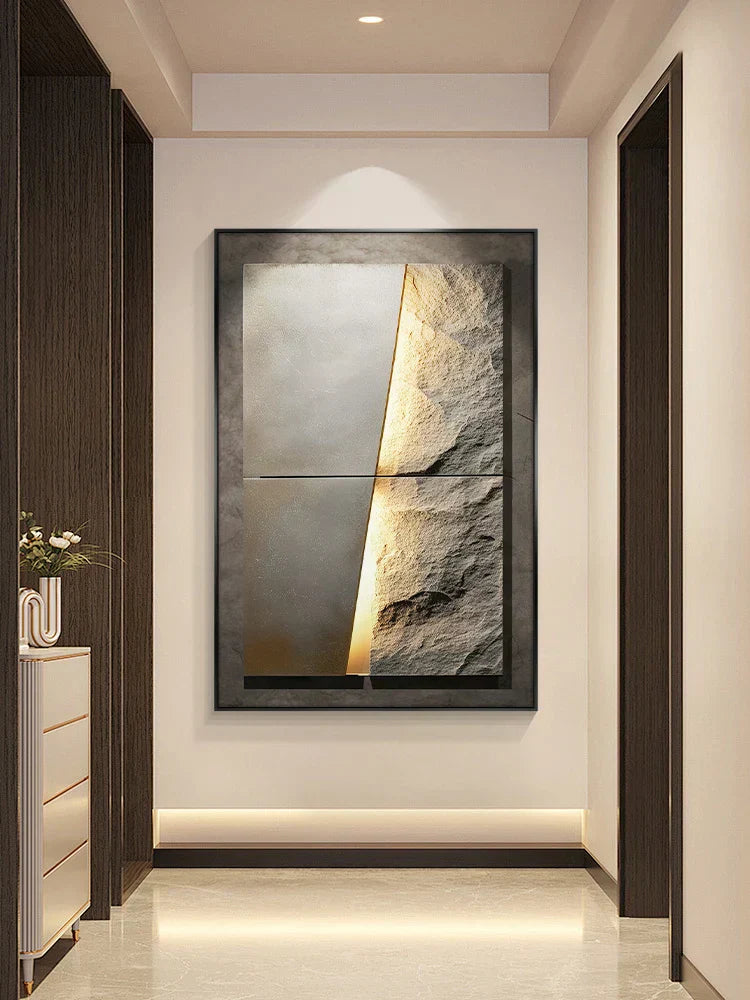 Nueva Lámpara de Pared de Porcelana LED con Textura de Roca