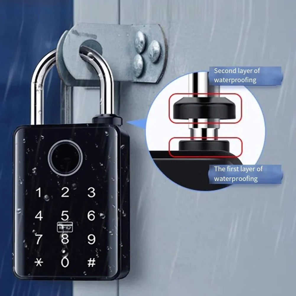 SAFELUX – Candado de exterior con sensor de huellas dactilares
