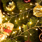 Cadena de luces LED Cluster Lumistra | Blanco cálido y blanco frío | 36 m de alambre plateado | Impermeable IP44 | Para Navidad, bodas y fiestas