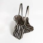 Bolsa de lino a rayas