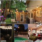 Cadena de luces LED Solar SolaLuma | Impermeable IP44 | Para jardín, terraza y camping | Iluminación automática