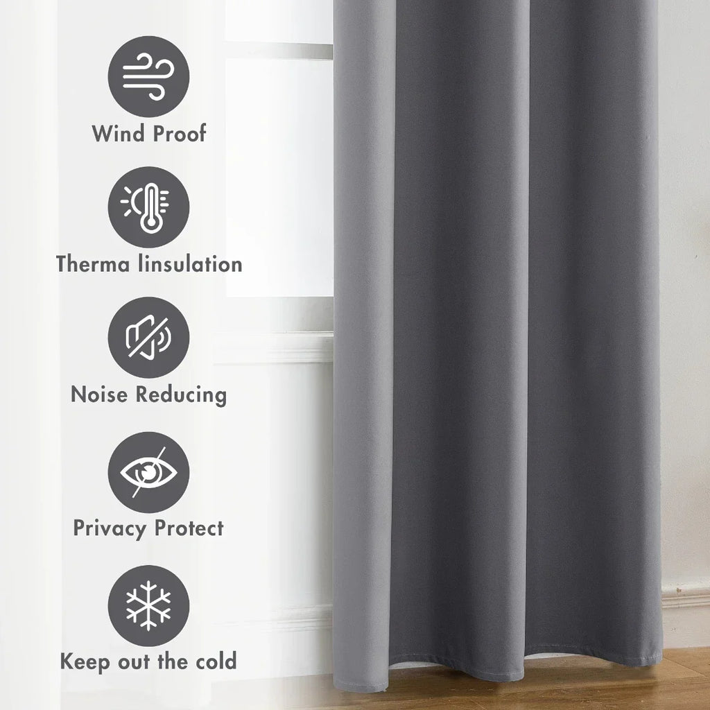 LUXEDRAPE - Cortinas Modernas 100% Opacas con Forro Revestido para Dormitorio y Sala de Estar