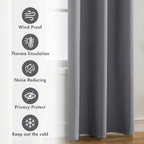LUXEDRAPE - Cortinas Modernas 100% Opacas con Forro Revestido para Dormitorio y Sala de Estar