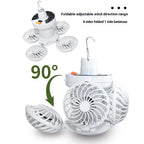 Lámpara Solar de Camping Ventolux con Ventilador | Plegable y Portátil | 3 Niveles de Viento y Iluminación LED | Para Tienda, Terraza y Exterior
