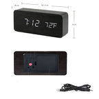 Reloj Digital de Escritorio de Madera