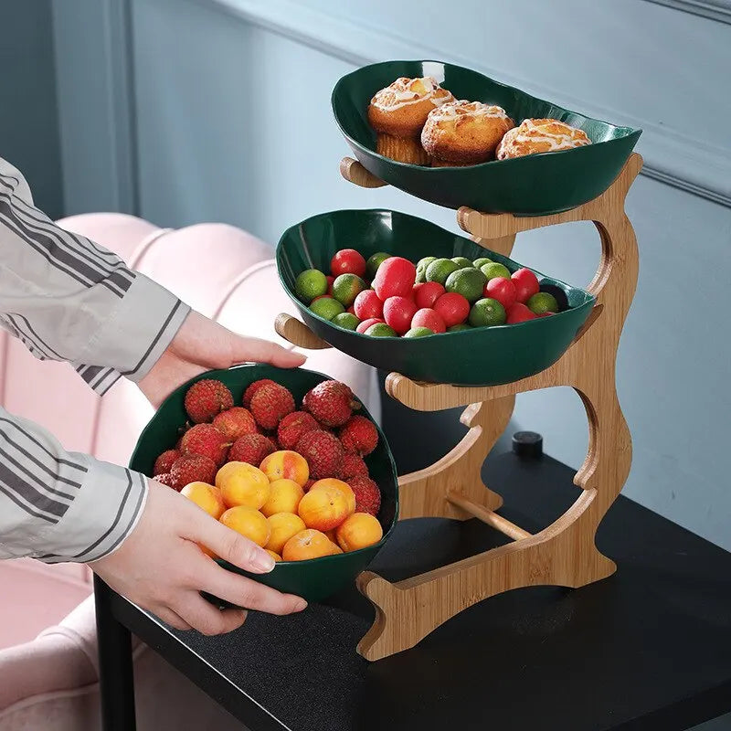 FruitTriad | Frutero de tres niveles hecho de plástico