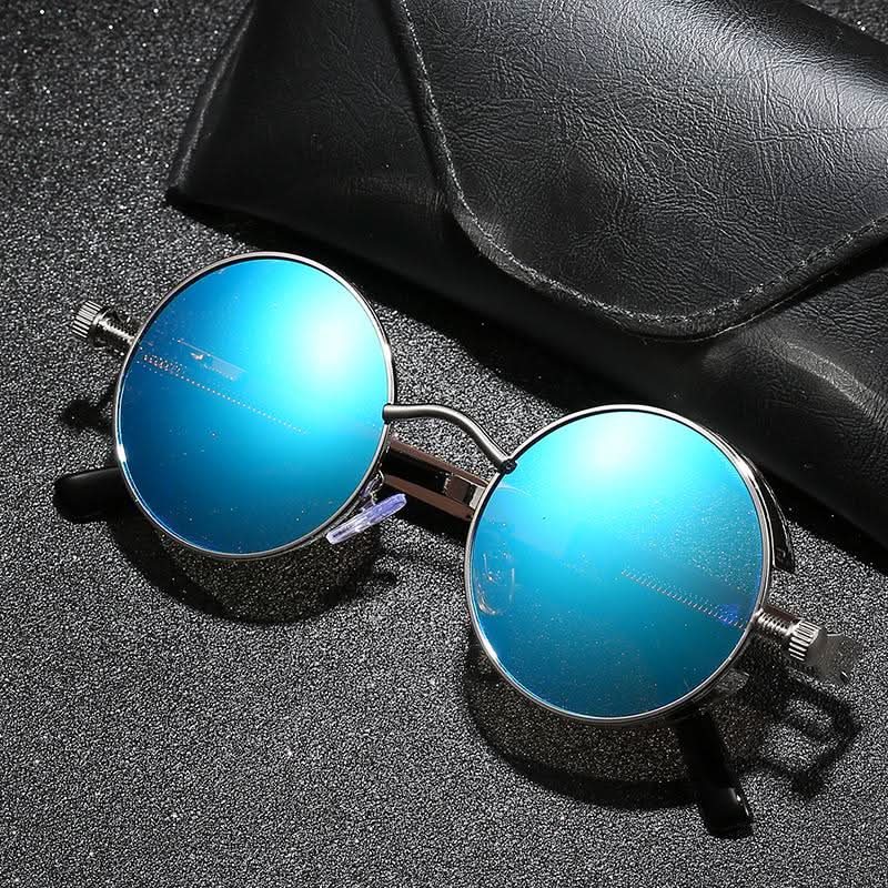 Gafas de sol redondas vintage steampunk polarizadas UV400