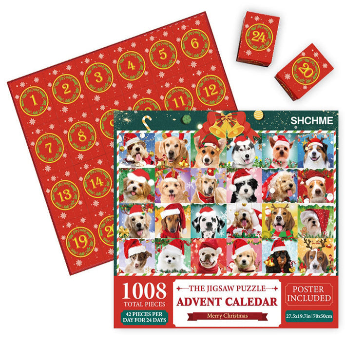 1008PCS Rompecabezas de Navidad Calendario de Adviento - Regalo de Navidad