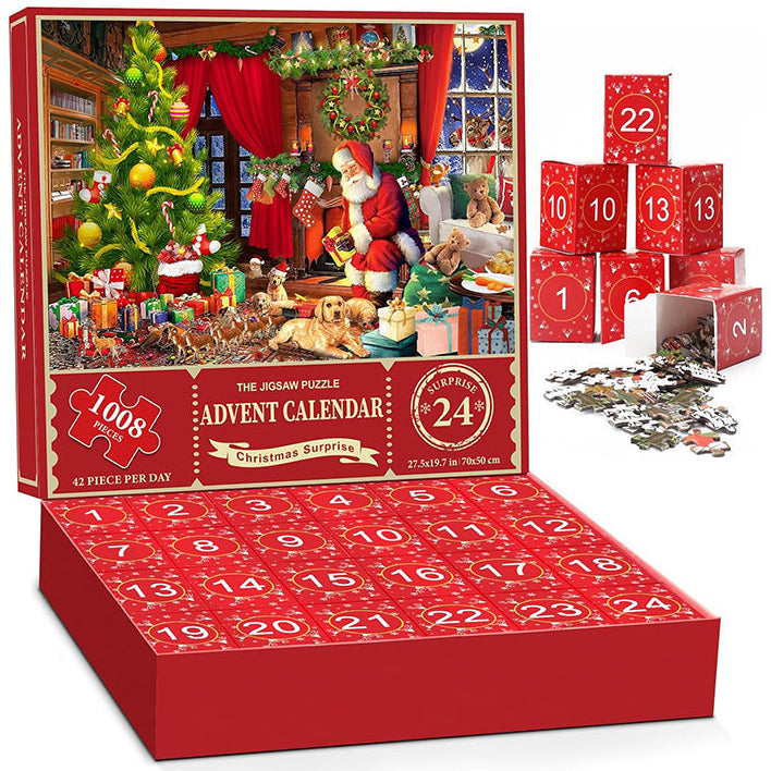 1008PCS Rompecabezas de Navidad Calendario de Adviento - Regalo de Navidad