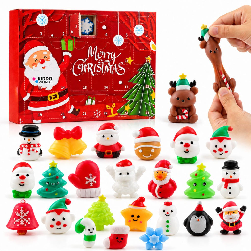 Calendario de Adviento Squishy de Navidad – 24 juguetes squishy misteriosos (3+ años)