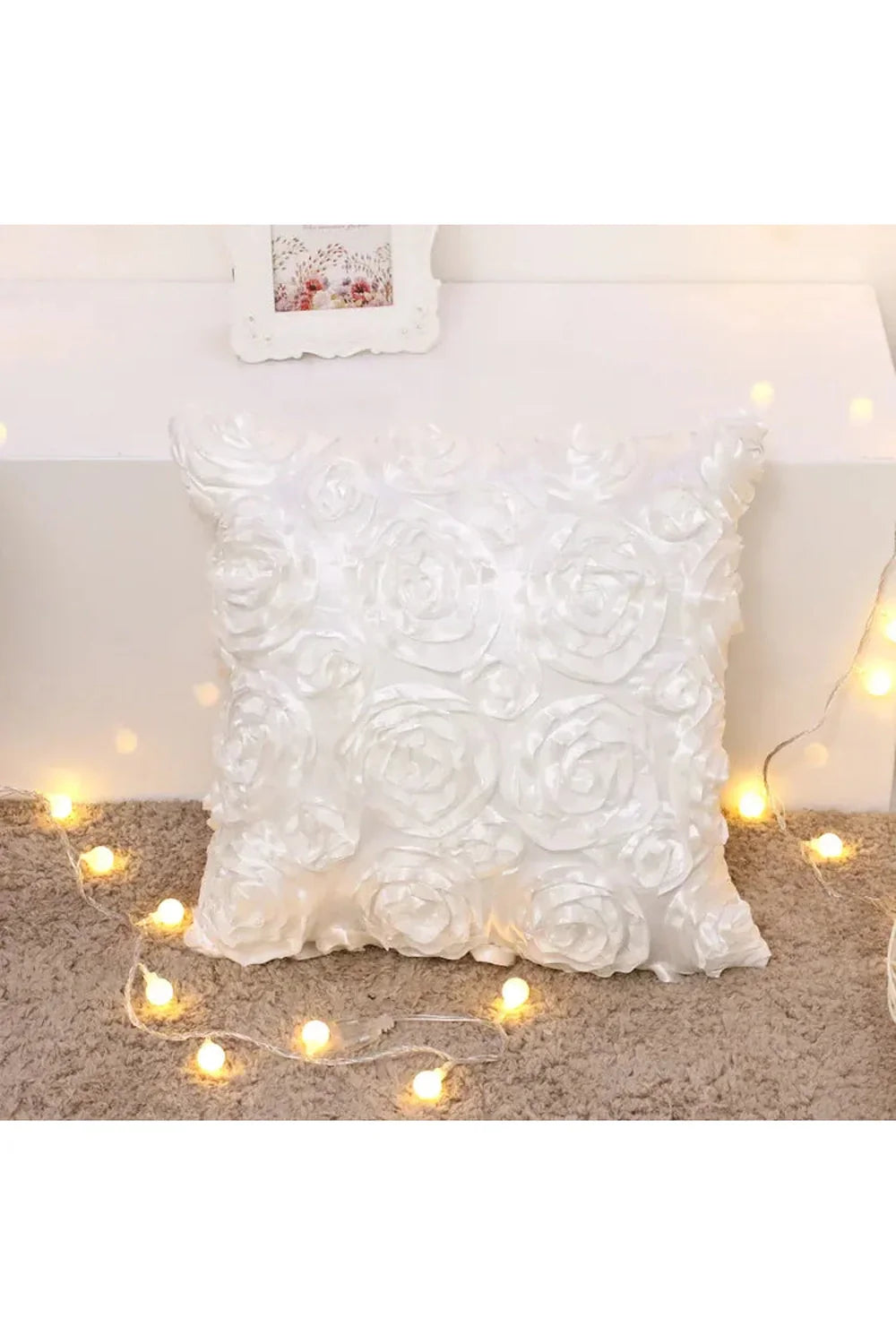 Funda de almohada 3D de rosa