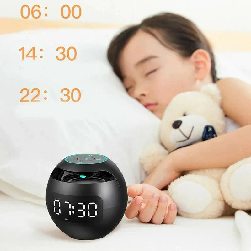 Altavoz Despertador Bluetooth con Luz Nocturna LED y Reloj Digital para Dormitorio