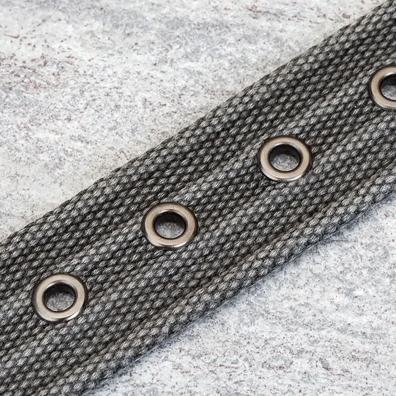 Cinturón de Lona para Hombre – Banda Ajustable Casual a Rayas