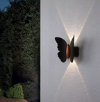 Lámpara de Pared Exterior Elegante con Mariposa - Luz Sconce LED