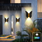Lámpara de Pared Exterior Elegante con Mariposa - Luz Sconce LED