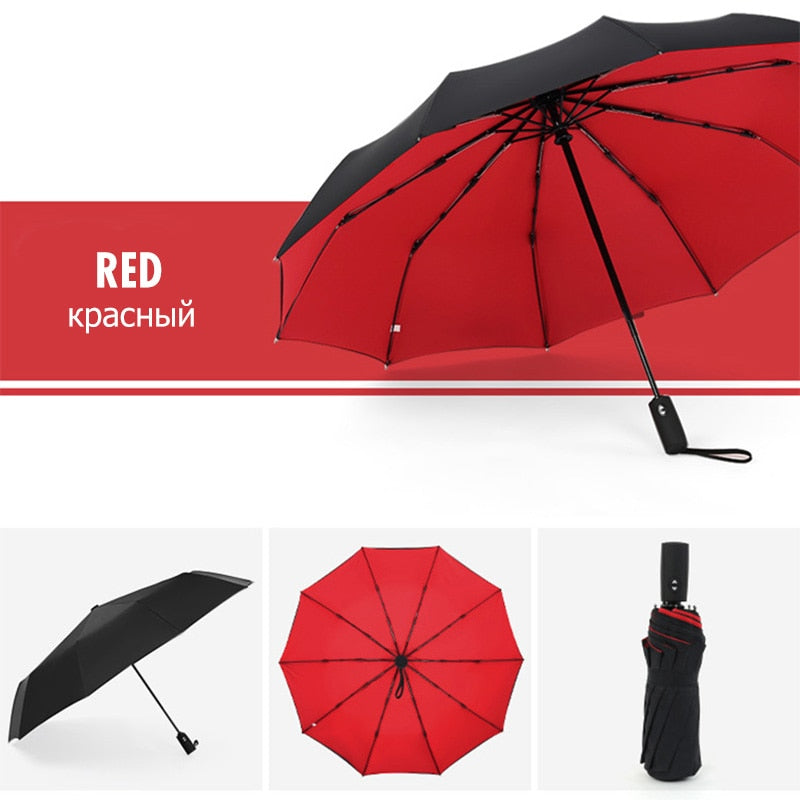 Paraguas Automático StormShield – Paraguas a Prueba de Viento con Mecanismo de Cierre Inverso