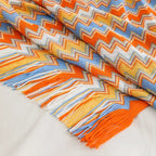 CasaLoom | Manta Boho con Borlas | Óxido | Suave y Ligera