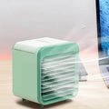 Coolivio Mini AirCooler | Ventilador portátil 3 en 1 con USB, humidificación y función de enfriamiento | 3 velocidades | Batería de 2500 mAh | Para oficina, viajes y hogar