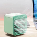 Coolivio Mini AirCooler | Ventilador portátil 3 en 1 con USB, humidificación y función de enfriamiento | 3 velocidades | Batería de 2500 mAh | Para oficina, viajes y hogar