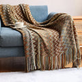 CasaLoom | Manta Boho con Borlas | Óxido | Suave y Ligera