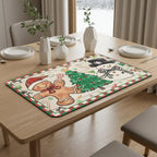 SNOWMATIQ – Alfombrilla de cocina navideña para secado y decoración