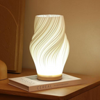 Serene Wavecrest | Lámpara de mesa de diseño en forma ondulada