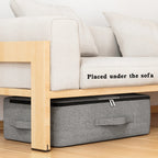Livono Bolsa de Almacenamiento | Extra Grande y Plegable | Con Ventana Transparente y Cremallera | Tela Cationica Gris