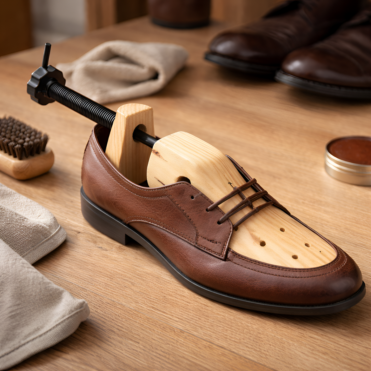 Adrian - Horma Ajustable para Zapatos 2 Vías de Madera