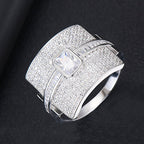 Anillo apilable de lujo de diseño Mónaco para mujeres