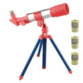 Telescopio Astronómico Múltiple de Alta Definición para Niños Ayudas Didácticas de Ciencia (Modelo B Rojo)