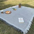 Mantel de Algodón y Lino para Picnic y Jardín