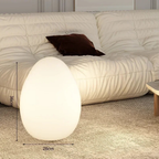 SolStone | Lámpara de Pie Escultural de Huevo Minimalista Moderna para Sala de Estar