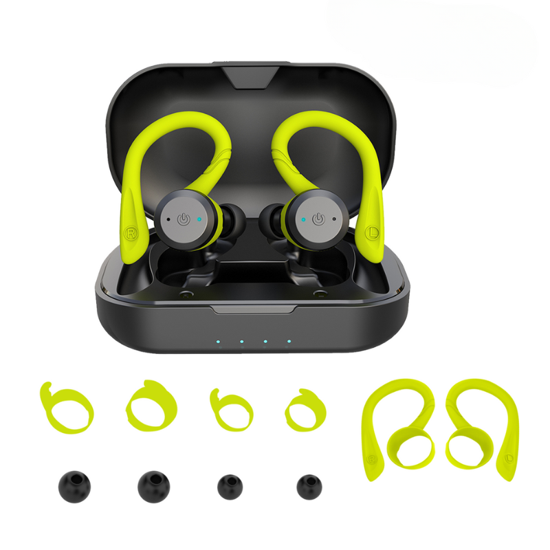 Auriculares Deportivos Impermeables AudioActive – 20 Horas de Reproducción y Bluetooth