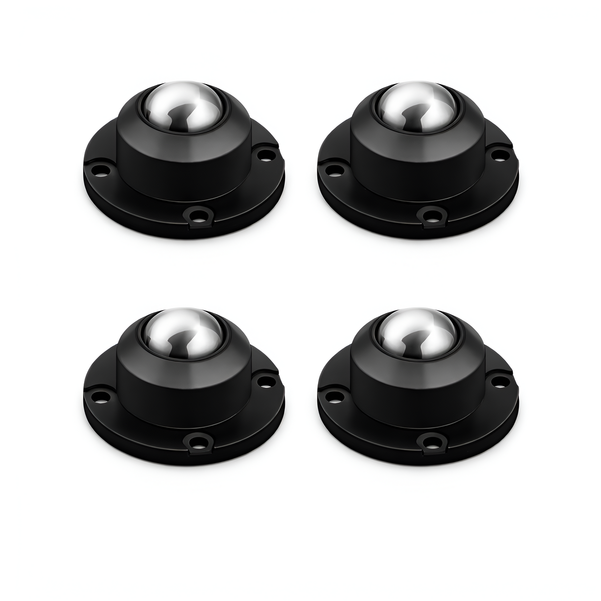Gandalf - Ruedas Giratorias Adhesivas de Acero Inoxidable 4PCS