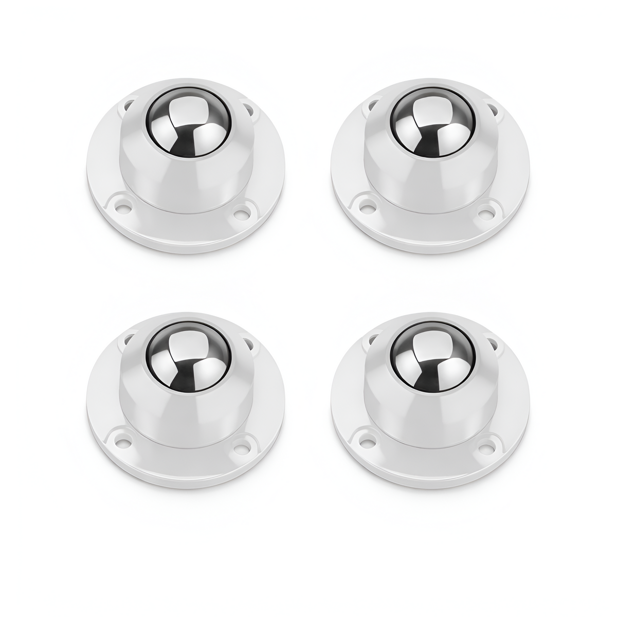 Gandalf - Ruedas Giratorias Adhesivas de Acero Inoxidable 4PCS